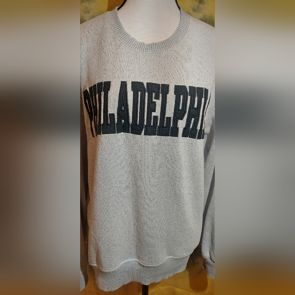 Philadelphia Women's Crewneck Sweater in Gray - Picture 3 of 7